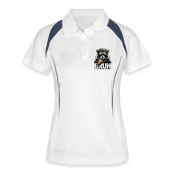 Bruh Raccoon Streetwear - Women's Polo breathable - white/navy - Front