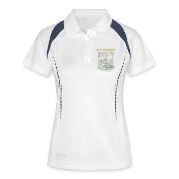 Breakfast Coffee Croissants European Morning - Women's Polo breathable - white/navy - Front