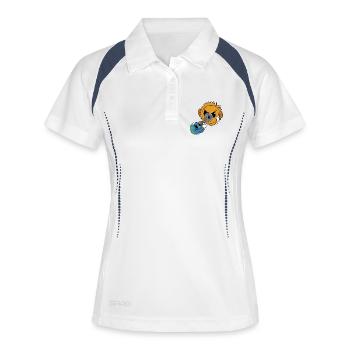 Sun vs. Earth: Cosmic Solar Eclipse - Women's Polo breathable - white/navy - Front