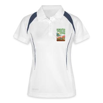 La gentillesse fait pousser les fleurs les plus fraîches - Polo respirant Femme - blanc/marine - Devant