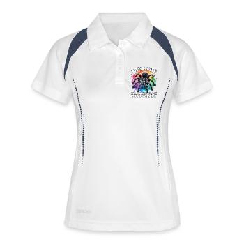 Save Schwarze Vogelspinne - Frauen Polo atmungsaktiv - Weiß/Navy - Vorne