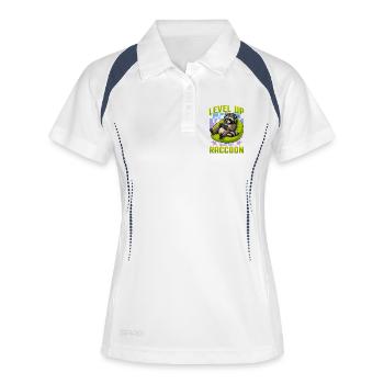Gamer Gaming Cat Video Game - Frauen Polo atmungsaktiv - Weiß/Navy - Vorne