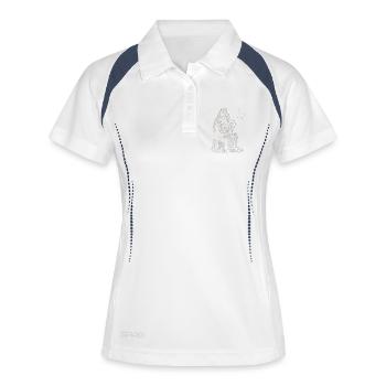 Bigfoot, pissenlit, pissenlit, amoureux de la nature - Polo respirant Femme - blanc/marine - Devant