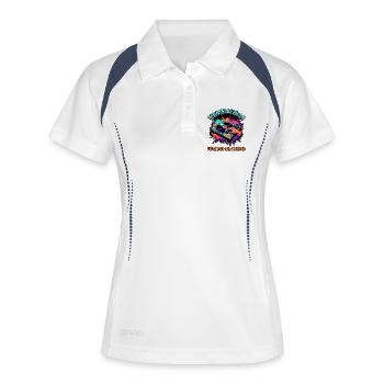 God as DJ – Every drop counts - Women's Polo breathable - white/navy - Front