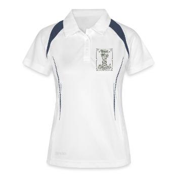 Hen Party Team Mojito Cocktail Bartender - Frauen Polo atmungsaktiv - Weiß/Navy - Vorne