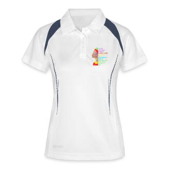Sternzeichen Wassermann - Frauen Polo atmungsaktiv - Weiß/Navy - Vorne