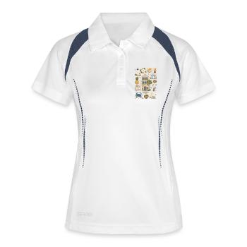 Charleston | Südstaaten, Küste & Charme - Frauen Polo atmungsaktiv - Weiß/Navy - Vorne