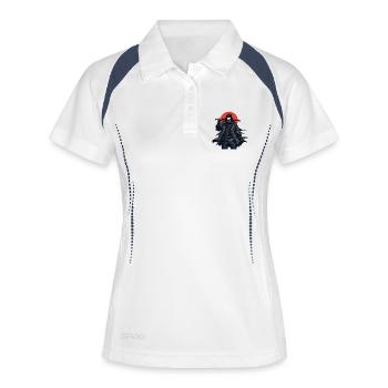 Dark cape fighter with baton - Women's Polo breathable - white/navy - Front