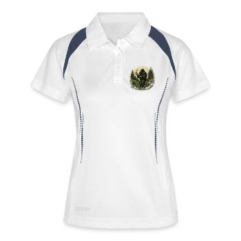 Folklore naturel du champignon de la forêt de Bigfoot - Polo respirant Femme - blanc/marine - Devant