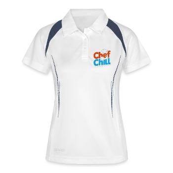 Chef de restaurant & Chef de cuisine relax, Arts culinaires - Polo respirant Femme - blanc/marine - Devant
