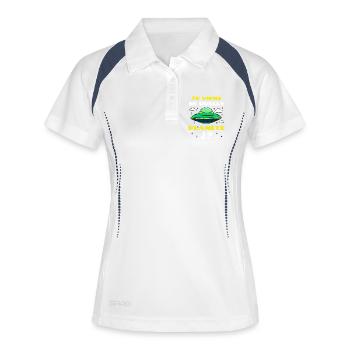 Tu viens de quelle planète ? (Alien) - Polo respirant Femme - blanc/marine - Devant