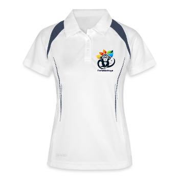 Singe des Couleurs - Polo respirant Femme - blanc/marine - Devant