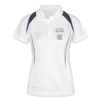 Beste Fahrlehrerin Abschied Jobwechsel Rente - Frauen Polo atmungsaktiv - Weiß/Navy - Vorne