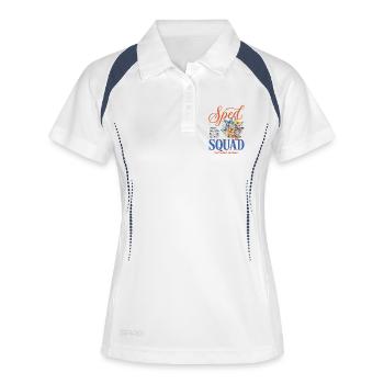 Enseignant en éducation spécialisée de l’équipe spécialisée Butterfly - Polo respirant Femme - blanc/marine - Devant