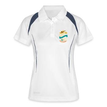 Formidable Papa Papy Exceptionnel Cadeau - Polo respirant Femme - blanc/marine - Devant