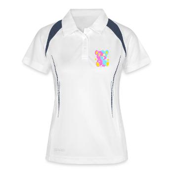 Gothique pastel - Polo respirant Femme - blanc/marine - Devant