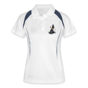 mountainbike - Polo respirant Femme - blanc/marine - Devant