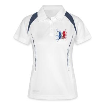 Eiffel Tower Flag France ✅ Tour Eiffel Flag ✔ - Women's Polo breathable - white/navy - Front