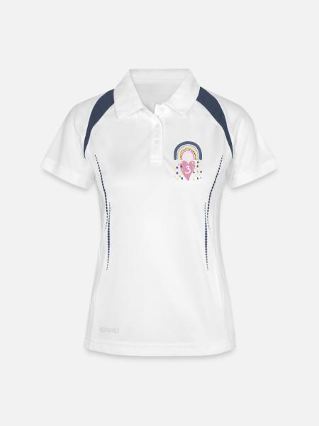 Rainbow 3rd Birthday Children - Women's Polo breathable - white/navy