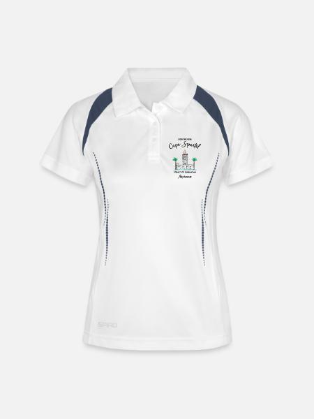Morocco, Cape Spartel Lighthouse, Gibraltar - Women's Polo breathable - white/navy