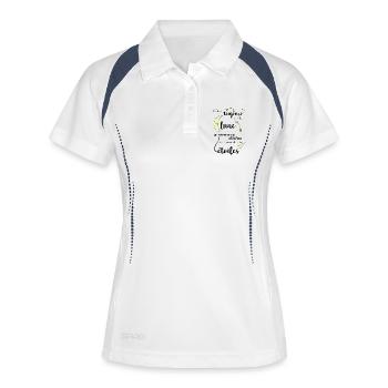 Il faut toujours viser la Lune - Polo respirant Femme - blanc/marine - Devant