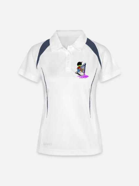 Writer in Action - Women's Polo breathable - white/navy