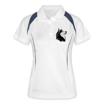 Husky head - Women's Polo breathable - white/navy - Front