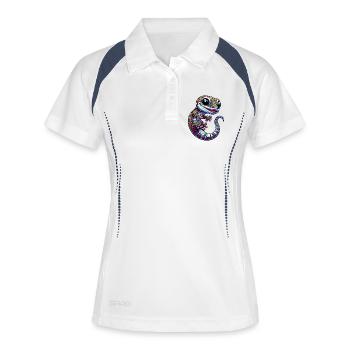Gecko - Polo respirant Femme - blanc/marine - Devant