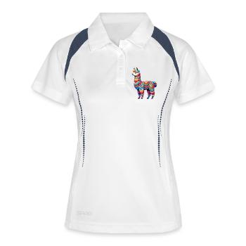 Alpaca - Women's Polo breathable - white/navy - Front