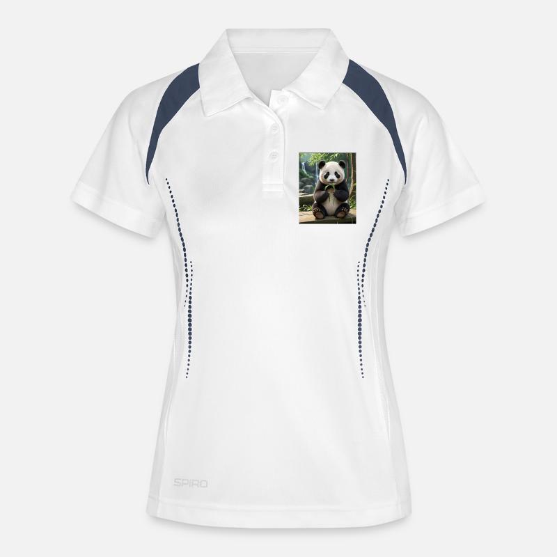 Panda Design - Women's Polo breathable - white/navy