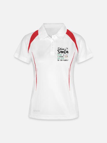 Dear Santa Before I explain What Do You Know? - Women's Polo breathable - white/navy