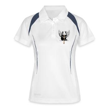 Hamster with wings and flute - Women's Polo breathable - white/navy - Front