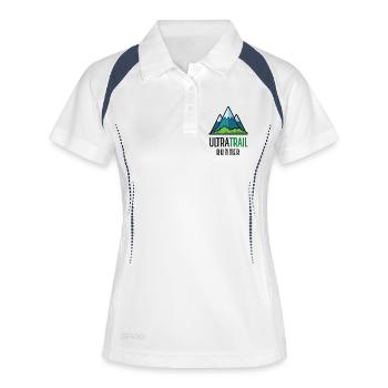 Coureur UltraTrail - Polo respirant Femme - blanc/marine - Devant