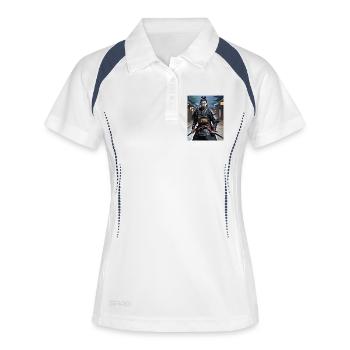 Samurai warrior. - Women's Polo breathable - white/navy - Front