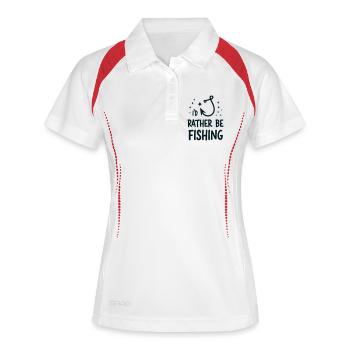 I'd Rather Be Fishing - Women's Polo breathable - white/navy - Front