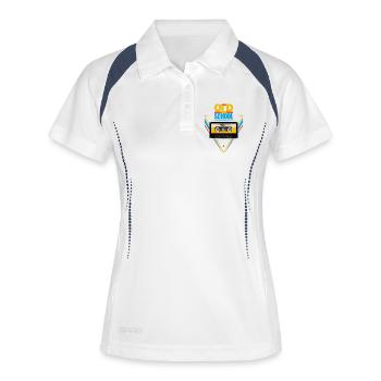 Alte Schule - Frauen Polo atmungsaktiv - Weiß/Navy - Vorne