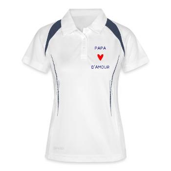 HAPPY FATHER'S DAY. DAD. FATHER'S DAY. FATHER - Women's Polo breathable - white/navy - Front