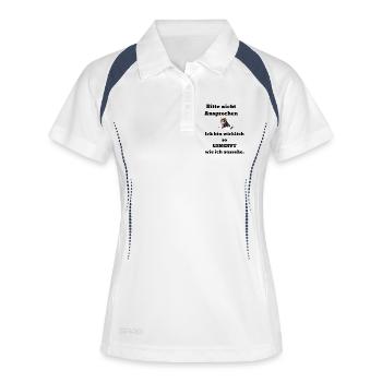 Saying cat annoyed - Women's Polo breathable - white/navy - Front