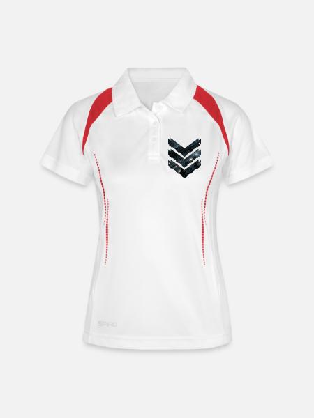 Futuristic Sci-Fi Space Station Layers – Dark City - Women's Polo breathable - white/navy