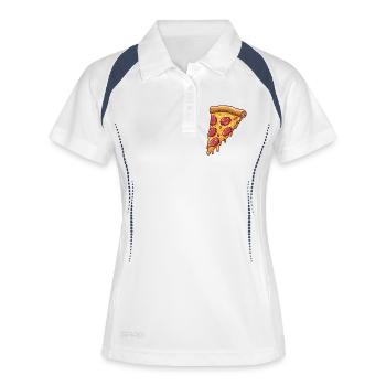 Pepperoni Pizza Slice Food Lover - Women's Polo breathable - white/navy - Front