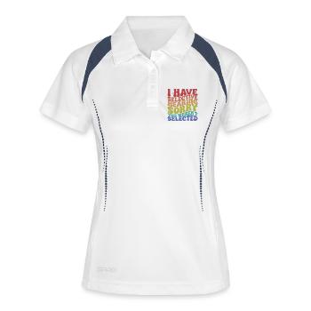 Selective Hearing Sarcastic Saying - Women's Polo breathable - white/navy - Front