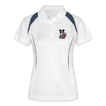 Talk to the paw Border Collie Herding Dog Collie - Women's Polo breathable - white/navy - Front