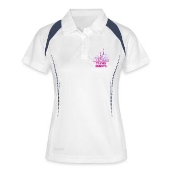 Travel Buddies Neon Skyline Holiday Travel - Polo respirant Femme - blanc/marine - Devant