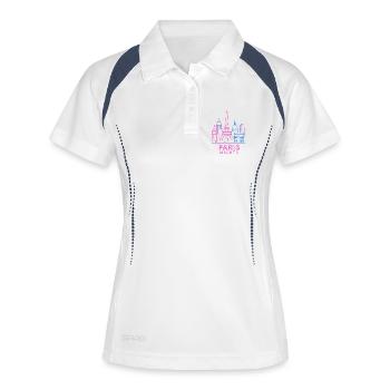Neon Paris Nights Skyline Silhouette - Women's Polo breathable - white/navy - Front