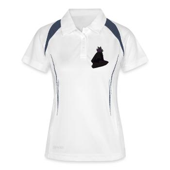 Shadowed Queen in Velvet Cloak - Women's Polo breathable - white/navy - Front
