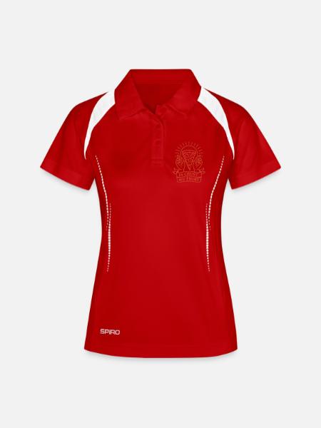 In Crust We Trust – Funny Pizza Design - Women's Polo breathable - white/navy
