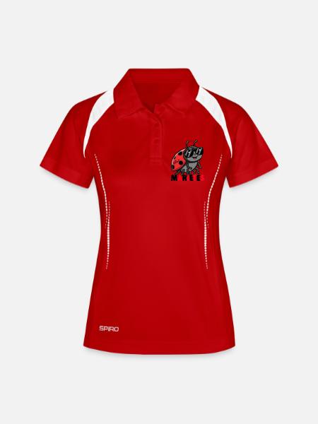 Ladybug with sunglasses - Women's Polo breathable - white/navy