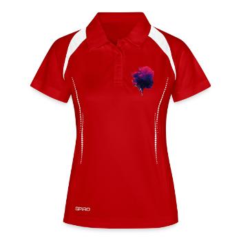 Crimson_Flow_Profile - Polo respirant Femme - blanc/marine - Devant