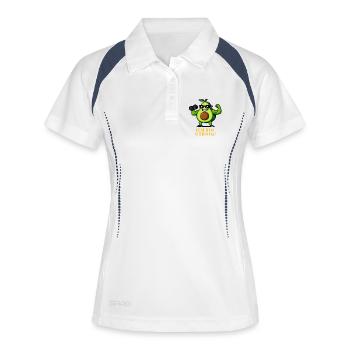 Hearty Avocado Muscle Hero Fitness Illustration - Women's Polo breathable - white/navy - Front