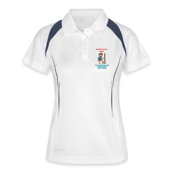 Hurt a bit - Women's Polo breathable - white/navy - Front